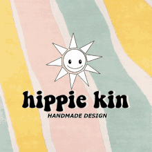 a logo for hippie kin handmade design