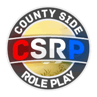 a logo for county side role play with a picture of a beach in the background