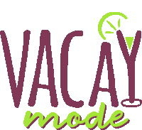 a logo that says vacay mode with a lime slice