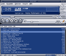 a winamp player is playing la le lu heinz ruhmann