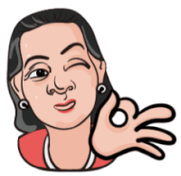 a cartoon of a woman giving a ok sign