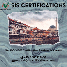 an advertisement for sis certifications with a picture of a mosque