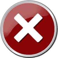 a white cross in a red circle on a red button .