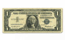 an old one dollar bill from the united states