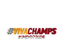 a logo that says #vivachamps #indopride on a white background