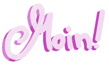 the word moin that is written in purple on a white background