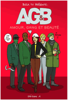 a poster for ag & b season 1 shows a group of people