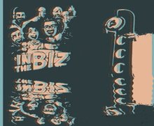 a poster for the inbiz theatre shows a group of people