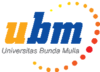 a logo for ubm universitas bunda mulia with circles around it