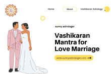 a bride and groom are standing next to each other on a website for a vashikaran mantra for love marriage