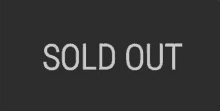 a sold out button on a black background