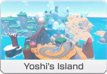 a picture of yoshi 's island is shown on a white background