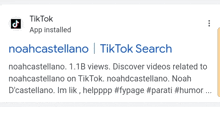 a screenshot of the tiktok search app installed