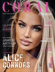 alice connors is on the cover of the coral avenue magazine