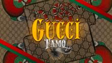 a poster for gucci featuring a snake and eagle