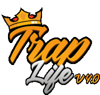 a logo for trap life v4.0 with a crown on it