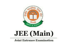 jee main joint entrance examination logo on a white background .