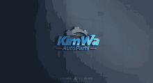 a logo for kimwa autoparts is displayed on a wall