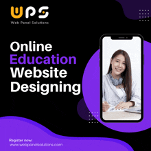 an advertisement for ups web panel solutions shows a woman on a cell phone