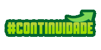 a green sticker that says # continuidade with an arrow pointing up