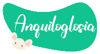 a green sign that says " anquiloglosia " on it