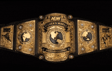 the aew women 's world wrestling championship belt is gold and black