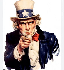 a drawing of uncle sam pointing at the camera