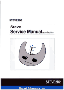 a steve service manual with a drawing of a face