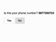 a screen asking if the phone number is this your phone number 8645850496