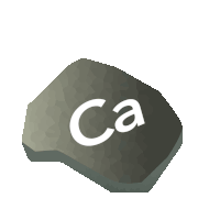 a large rock with the letter ca on it