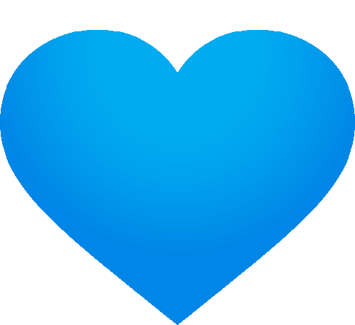 a blue heart on a white background with a gradient in the middle