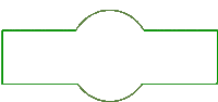 a green line with a circle in the middle of it