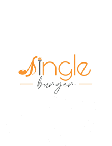 a logo for single burger with a spoon and fork