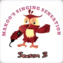 a logo for makoo 's singing sensation season three