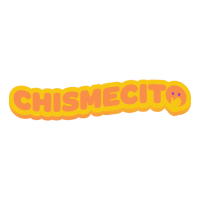 a yellow and orange logo for chismecito is on a white background