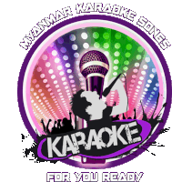 a colorful logo for myanmar karaoke songs