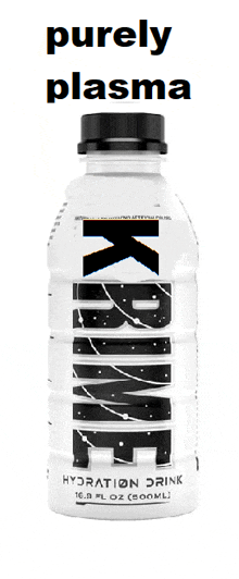 a bottle of purely plasma hydration drink is shown