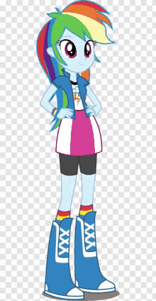 a rainbow dash from my little pony equestria girls