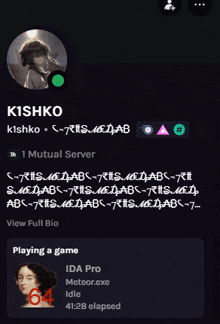 a screenshot of a person 's profile that says ' kisko ' on it