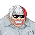 a pixel art drawing of a man wearing sunglasses and a shirt .