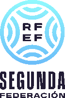 a logo for segunda federacion with a blue circle in the center