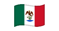 a mexican flag with an eagle on top of a tree