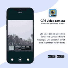 a phone with a gps video camera app installed