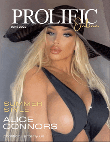 alice connors is on the cover of prolific online magazine