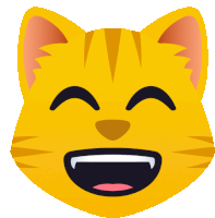 Grinning Cat With Smiling Eyes People Sticker