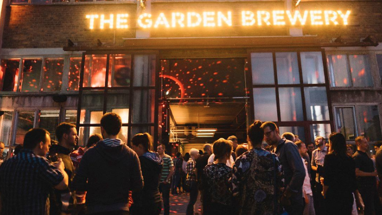 Sample craft beer at The Garden Brewery