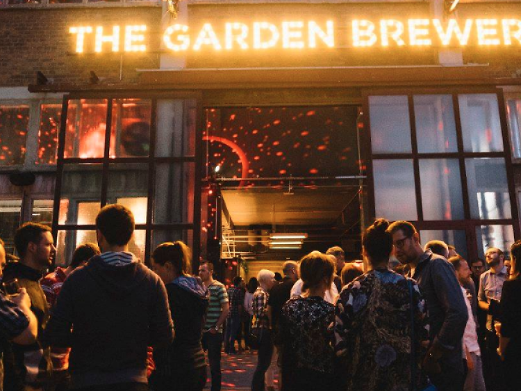 Sample craft beer at The Garden Brewery