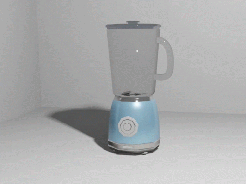 a 3d model of a blender with a light on the bottom