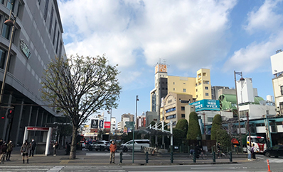 松山市駅からの道順1