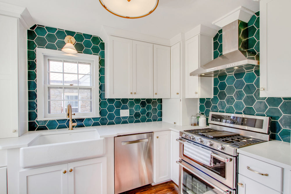 Boho Bungalow Hexagon Backsplash